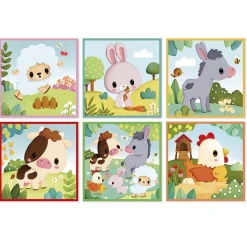 9 Cubes Animaux De La Ferme