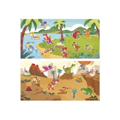 Coffret Créatif Stickers Epais Repositionnables Dinos - 2 ans