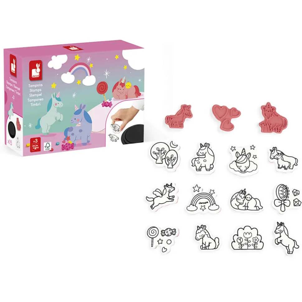 Coffret de 15 Tampons Unicorn Stampinoo