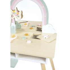 Coiffeuse en bois et accessoires Licorne