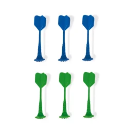 Jeu de 6 fléchettes magnétiques (vert et bleu)