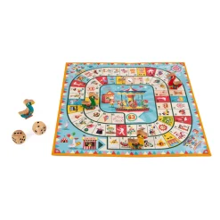 Jeu de l'oie carrousel (bois et carton)