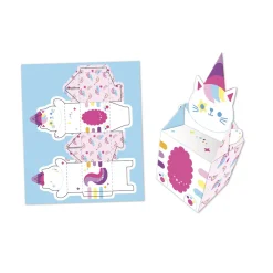 Kit Créatif - 12 Boîtes en Papier Kawaii à Créer