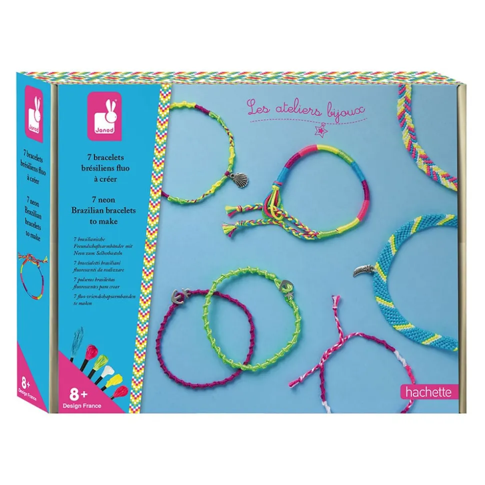 Kit Créatif - 7 Bracelets Brésiliens Fluo à Créer
