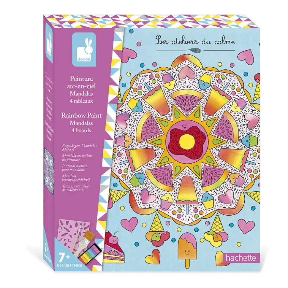 Kit Créatif - 4 Tableaux Peinture Arc-en-Ciel Mandala