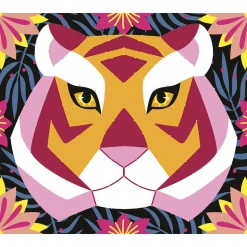 Kit Créatif - Coffret 2 Tableaux Fils Tendus Animaux de la Jungle à Créer