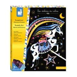 Kit Créatif - Scratch Art Chevaux Et Licornes