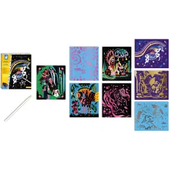 Kit Créatif - Scratch Art Chevaux Et Licornes