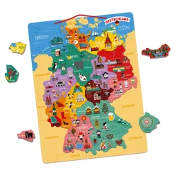 Puzzle Carte d'Allemagne Magnétique (bois)