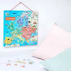 Puzzle Carte d'Europe Magnétique Italien (bois)