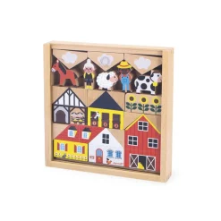 Set de 34 cubes en bois Campagne - Cross Roads