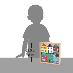 Set de 36 cubes en bois Ville - Cross Roads