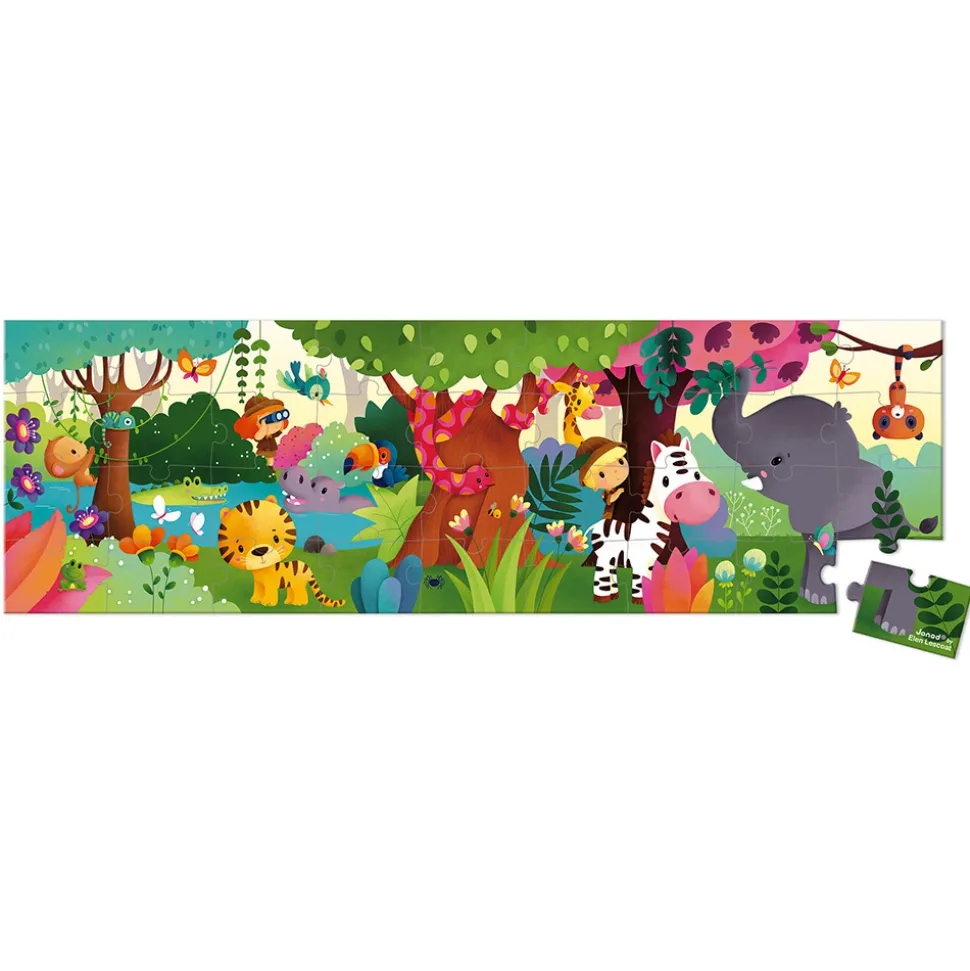 Valisette puzzle panoramique Jungle 36 pièces